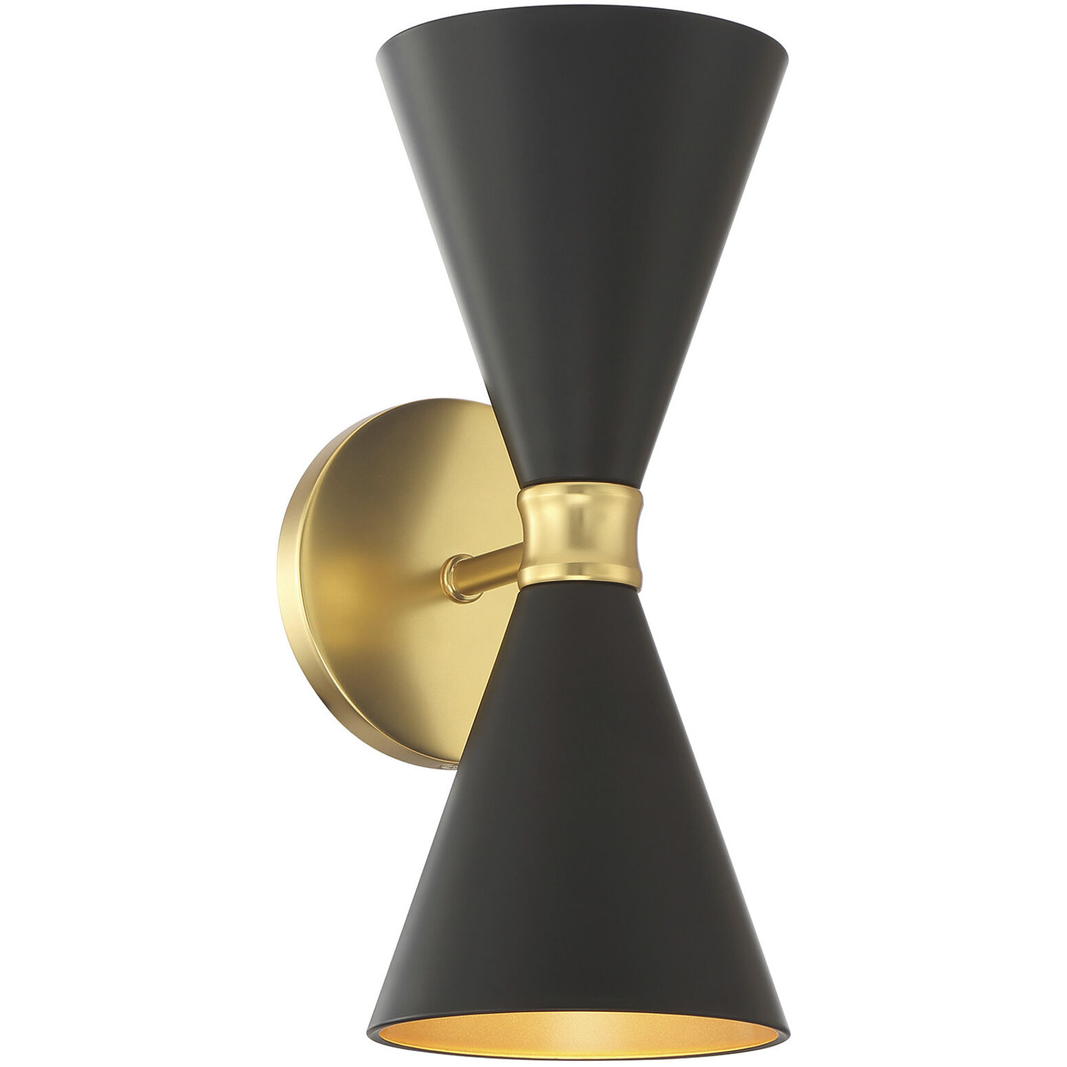 Conic 2 Light 5.5 inch Honey Gold Wall Sconce Wall Light